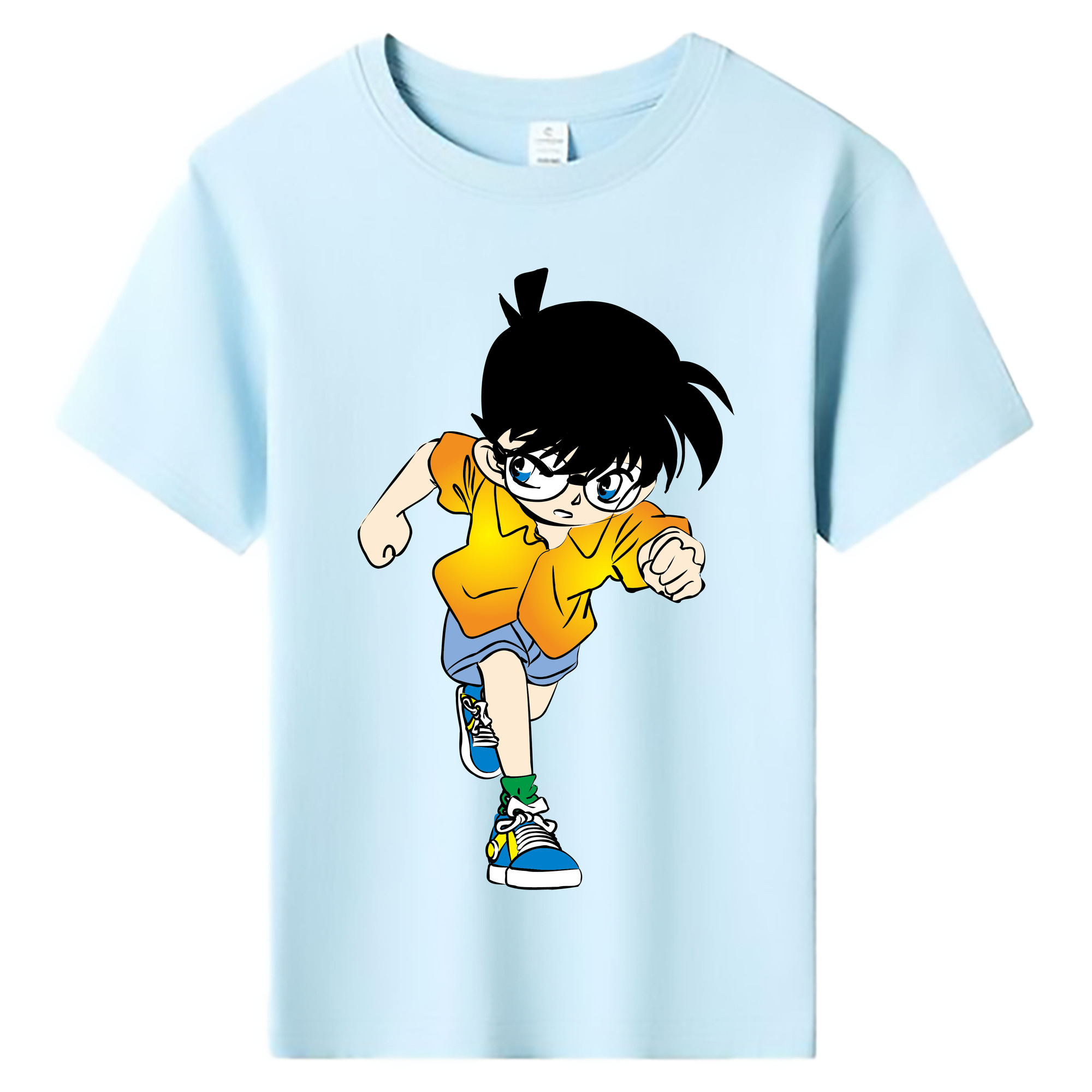 （画像用） 名探偵コナン 江戸川 コナン Detective Conan Conan Edogawa 綿100％キッズTシャツ（フロントプリント）